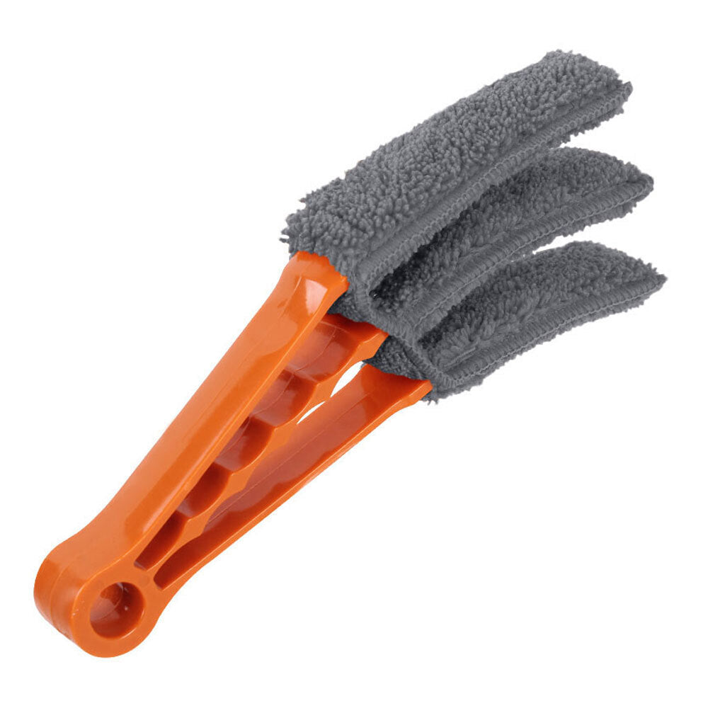 White Magic 12cm Mini Handheld Venetian Blind Duster Dirt Cleaner Orange/Grey (2 Pack) — image 2