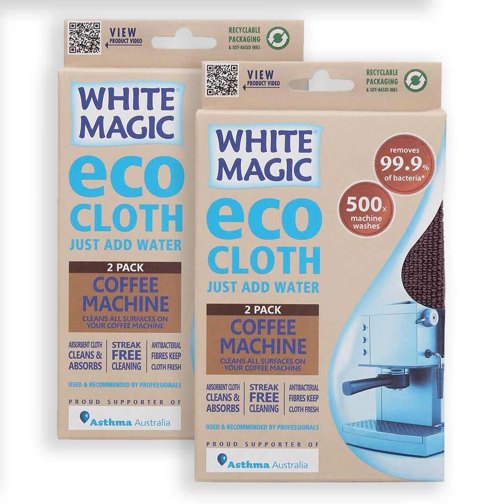 White Magic Cleaning 32x32cm Eco Cloth For Coffee Machine (4 Pieces)
