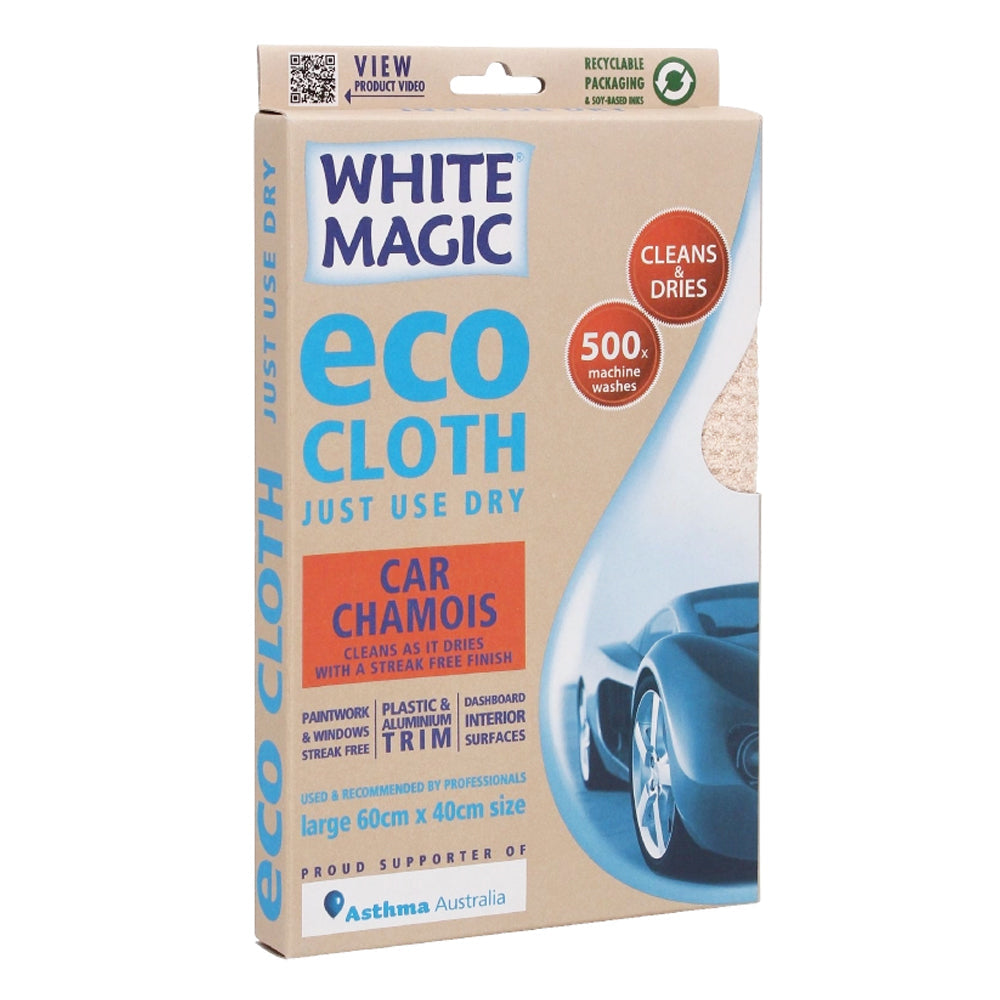 White Magic Eco 60x40cm Towel Drying Cloth Car Cleaning Chamois Large Orange (2 Pack) — image 2
