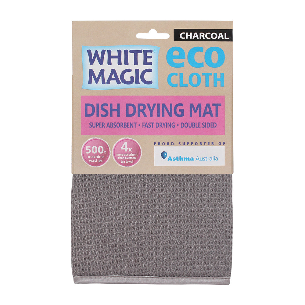White Magic Eco Cloth Dish/Pot/Glassware Sink Drying Mat/Towel 45x40cm Charcoal — image 3