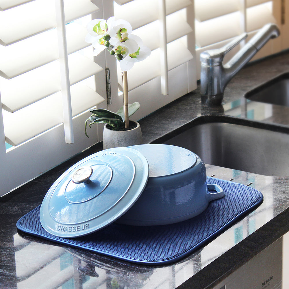 White Magic Eco Cloth Dish/Pot/Glassware Sink Drying Mat/Towel 45 x 40cm Denim — image 4