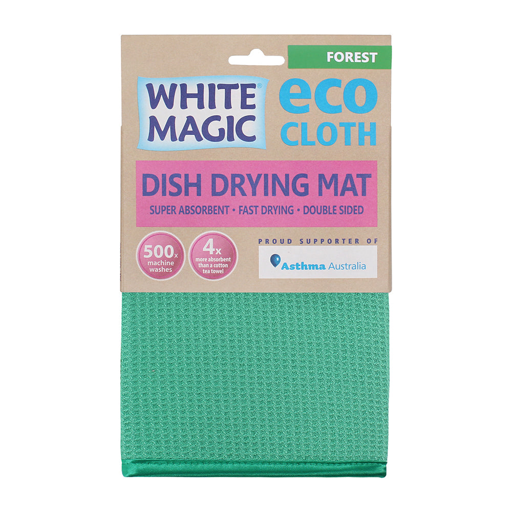 White Magic Dish/Bowl Drying Mat Kitchen Absorbent Pad Double Sided Cloth Forest — image 4