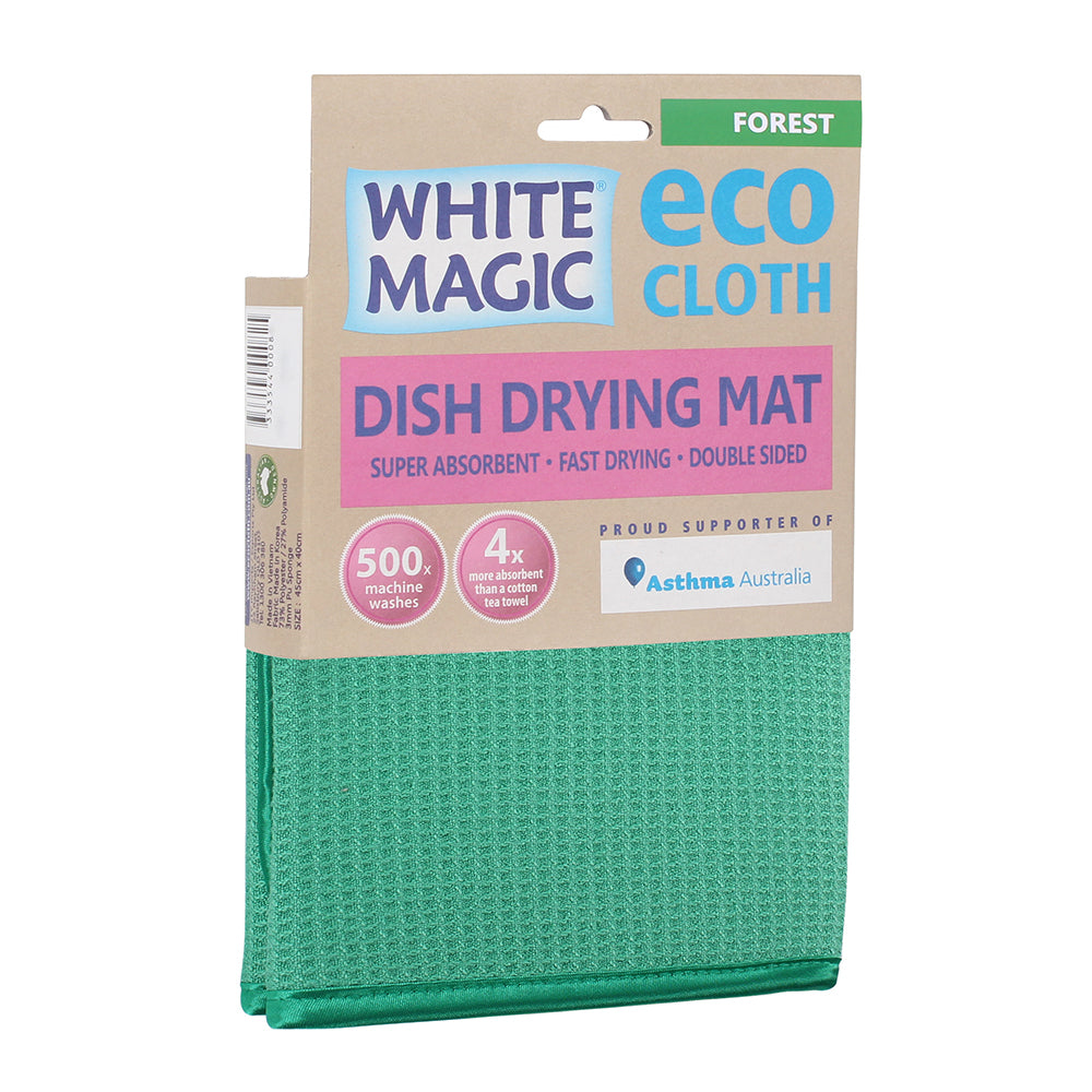 White Magic Dish/Bowl Drying Mat Kitchen Absorbent Pad Double Sided Cloth Forest — image 5