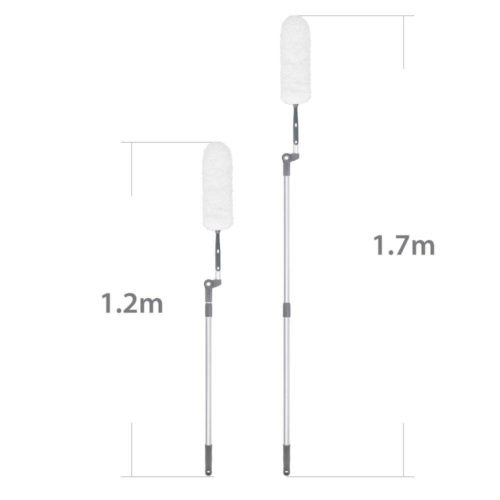 White Magic 170cm Adjustable Handy Duster Home Sweeping Cleaner White — image 2
