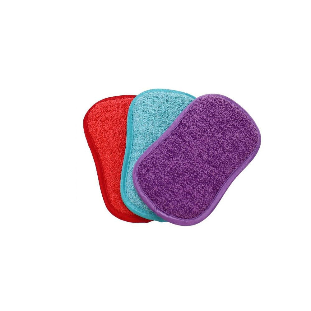Eco Cloth Double-Sided Anti-Bacterial Washing Up Cleaning Pad Set Rainbow (3 Pieces) — image 2