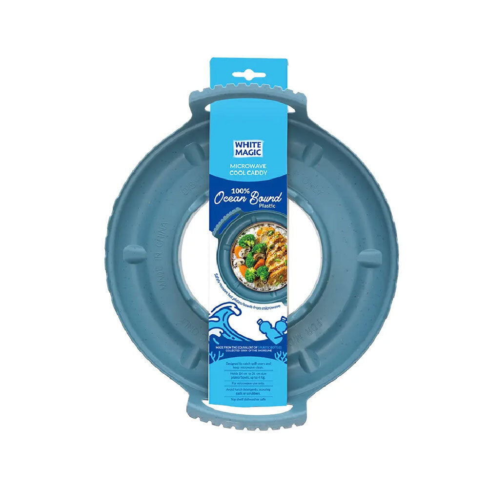White Magic Ocean Bound Plastic Microwave Cool Caddy Kitchen Tool - Blue (2 Pack) — image 2