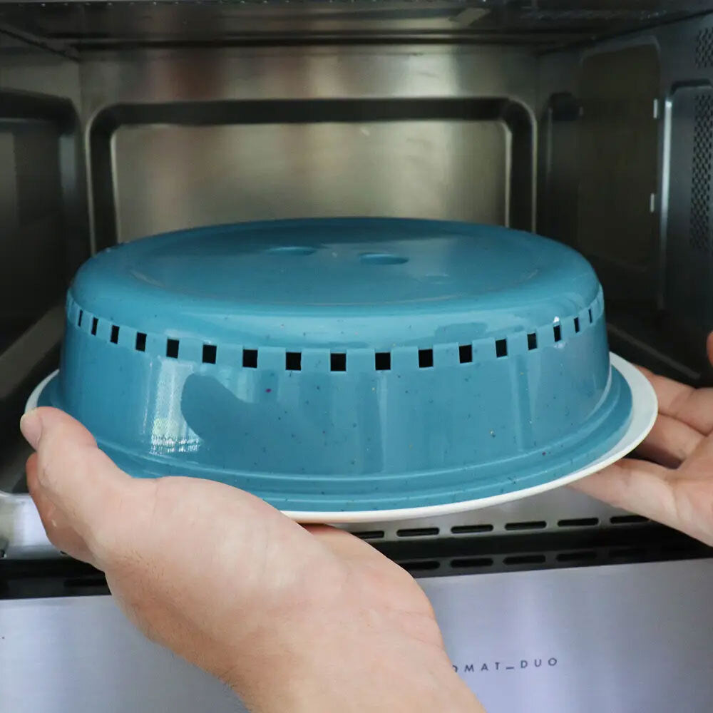 White Magic Ocean Bound Plastic Microwave Kitchen Food Cover Shield - Blue — image 3