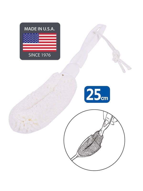 White Magic Crystal Stemware Flutes Drinking Glass Brush Bottle Cleaner Foam (2 Pack) — image 4