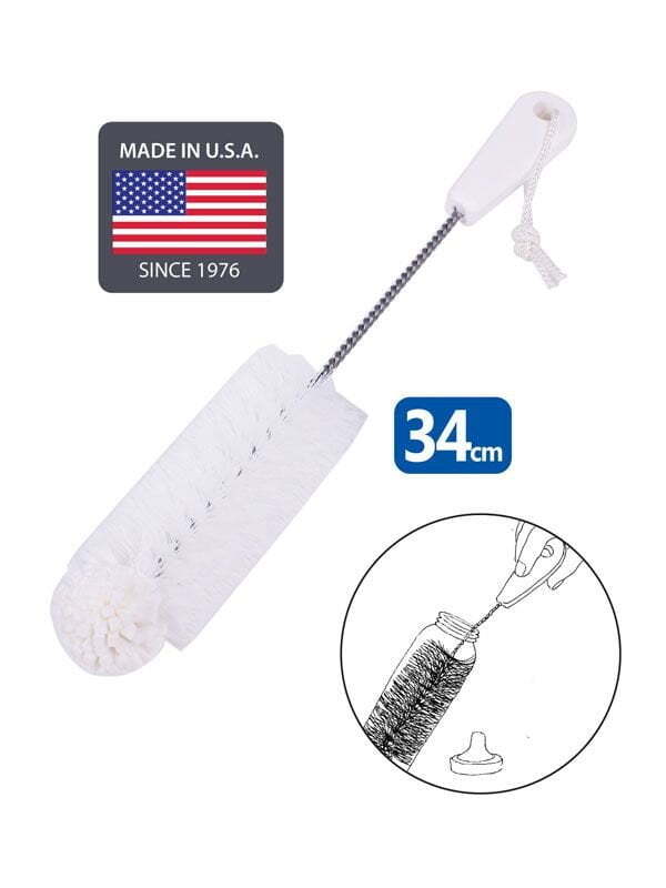 White Magic 34cm Soft Foam Tipped Washing Brush Cleaner For Baby Bottle White (2 Pack) — image 5