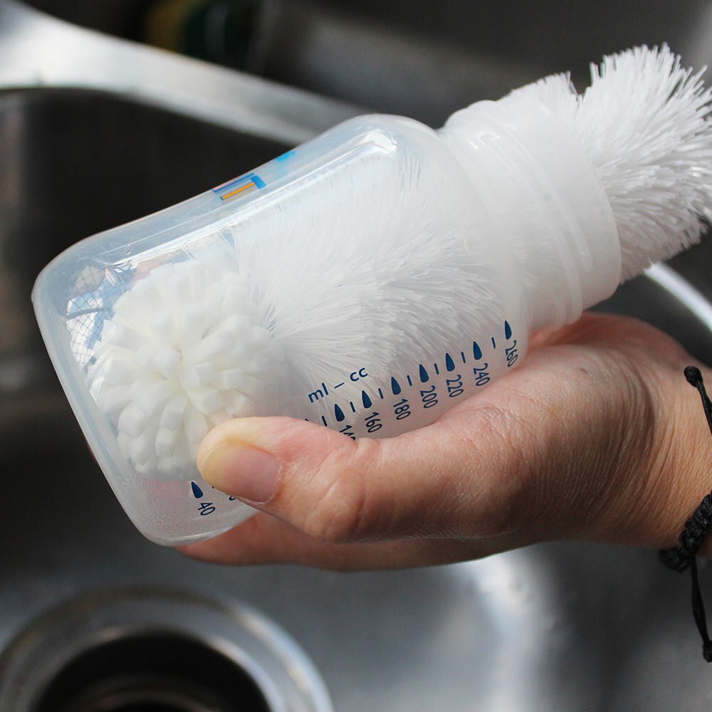 White Magic 34cm Soft Foam Tipped Washing Brush Cleaner For Baby Bottle White (2 Pack) — image 3
