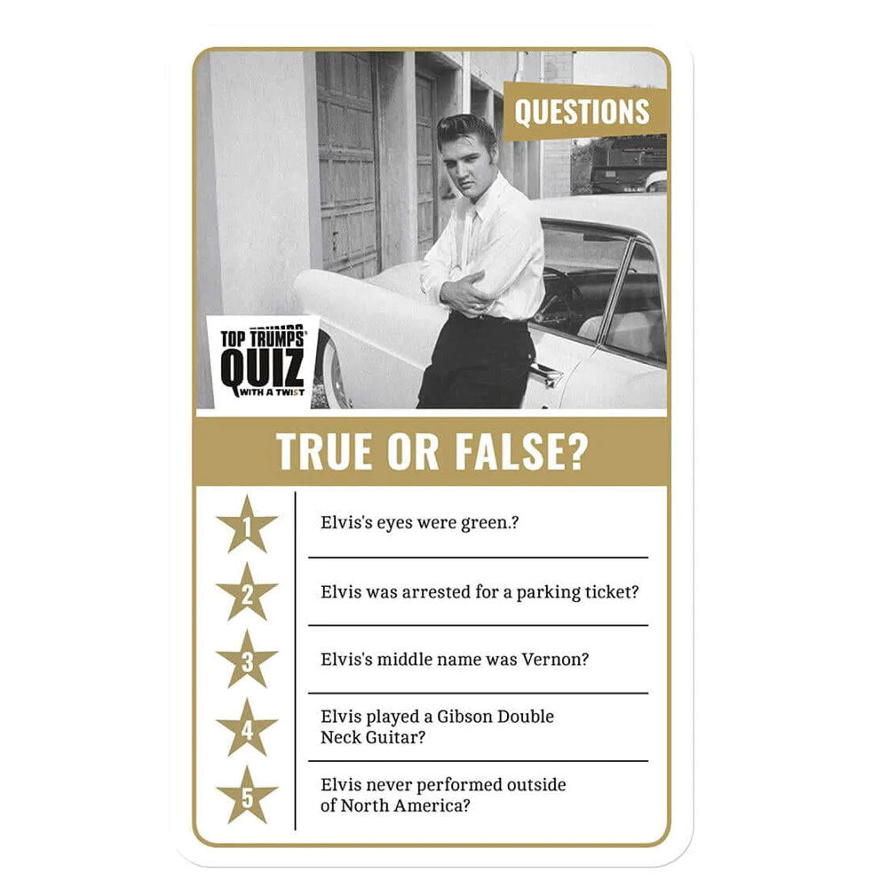 Top Trumps Quiz Set Elvis Presley Portable Playing Card Game/Collection 12+ — image 3