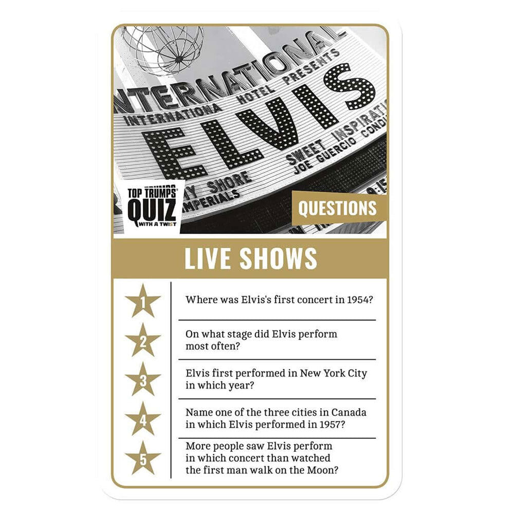 Top Trumps Quiz Set Elvis Presley Portable Playing Card Game/Collection 12+ — image 5