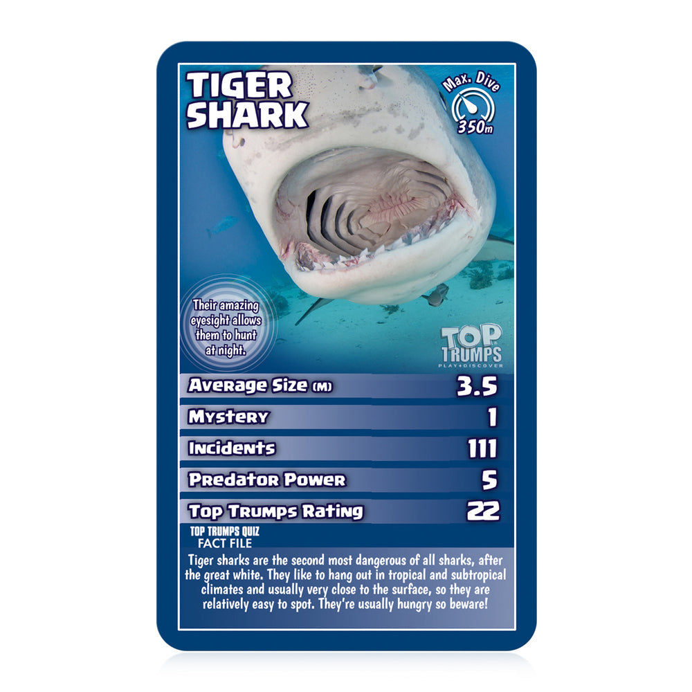 Top Trumps Classics Sharks Edition Family Tabletop Themed Card Game 5+ — image 2