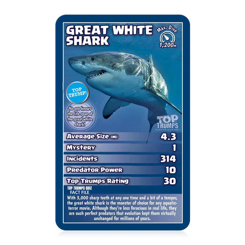 Top Trumps Classics Sharks Edition Family Tabletop Themed Card Game 5+ — image 4