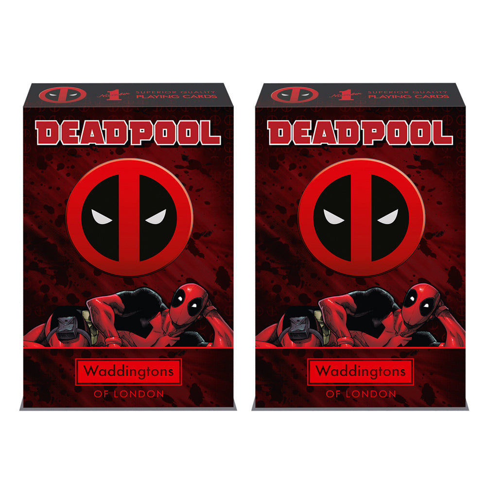 Waddingtons No. 1 of London Premium Playing Cards: Deadpool Themed Deck 14+ (2 Pack)