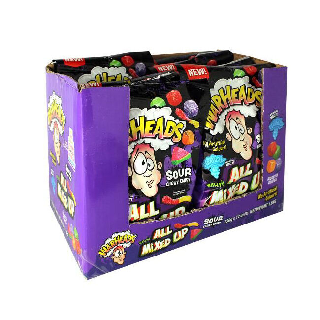Warheads All Mixed Up Sour Chewy Candy Lollies 150g Confectionery — image 2