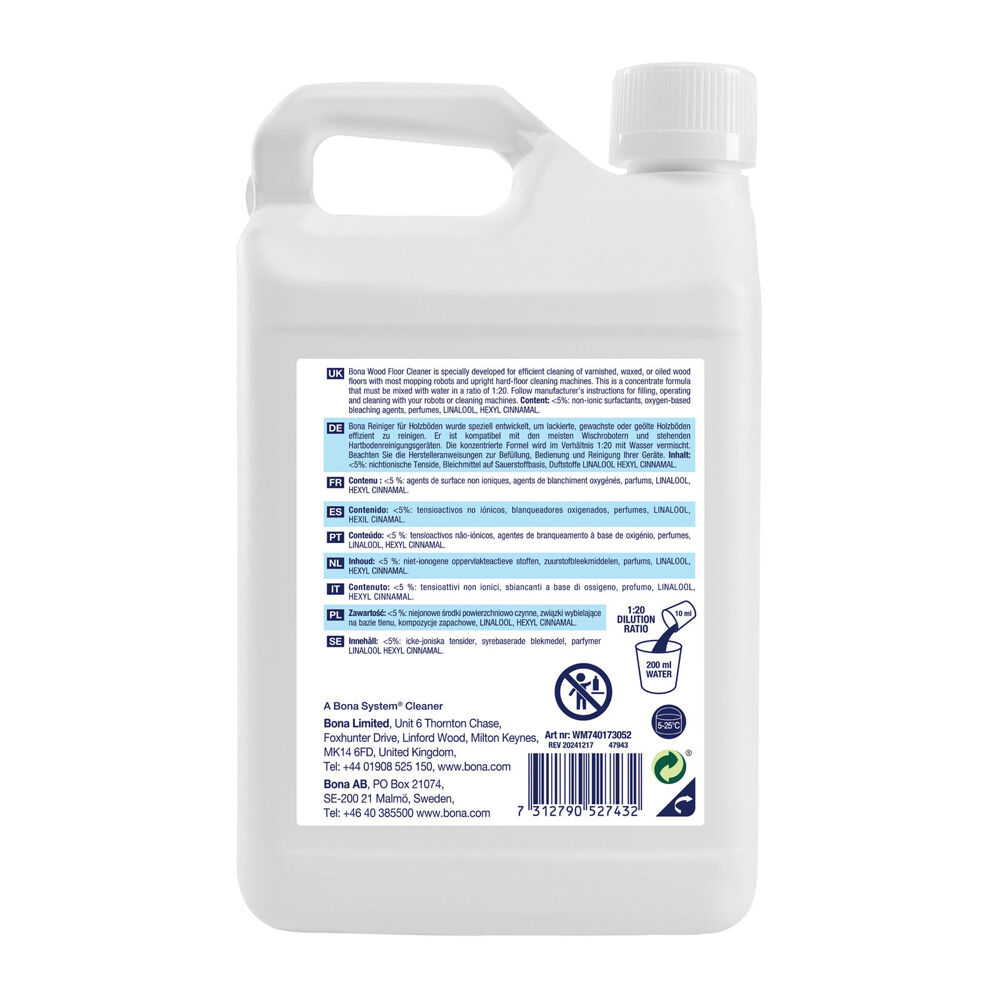 Bona Hardwood Floors Wood Floor Cleaner Concentrate For Mopping Robots 1.1L — image 4