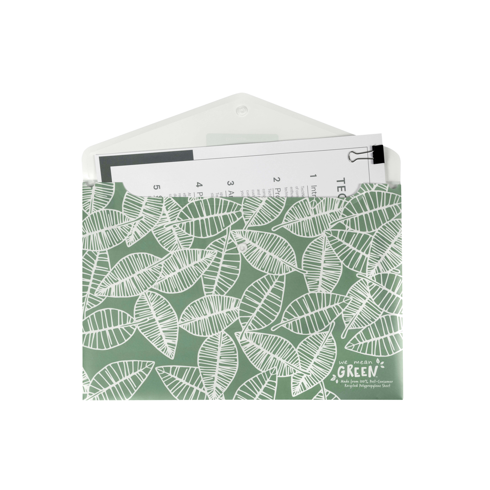 Marbig We Mean Green Enviro Durable A4 Document Filing Wallet Assorted (10 Pack) — image 4
