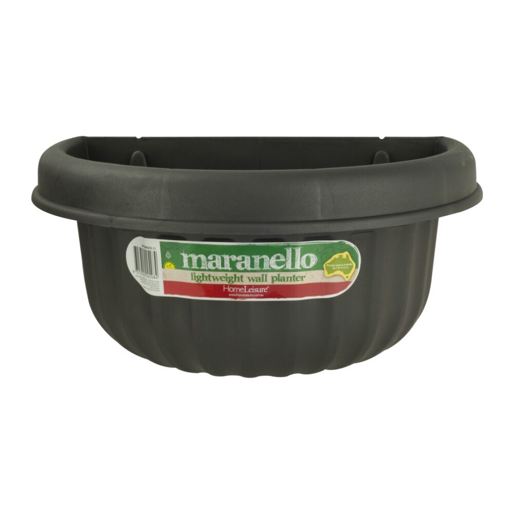 Homeleisure Wall Planter 370mm Charcoal Outdoor Decorative Garden Decor