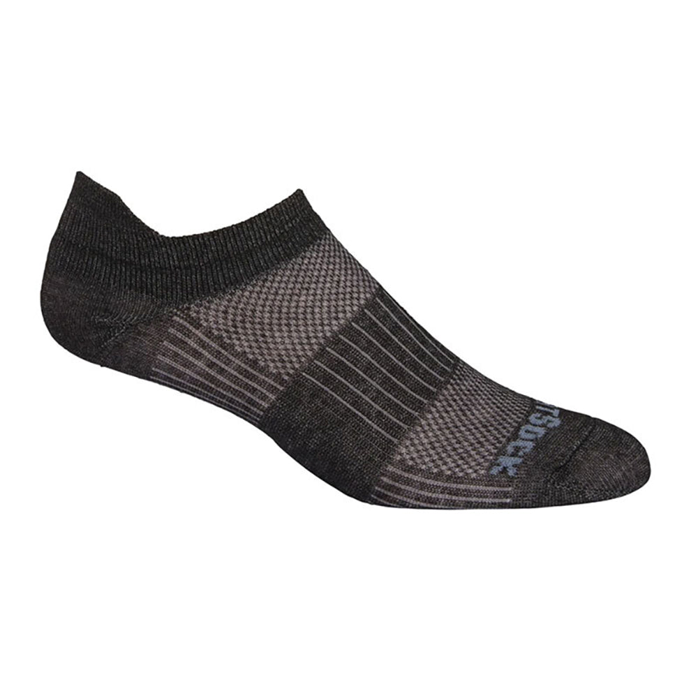 Wrightsock Coolmesh II Tab Black Marl Unisex Socks M AU 4-7.5 Mens/6.5-9 Womens