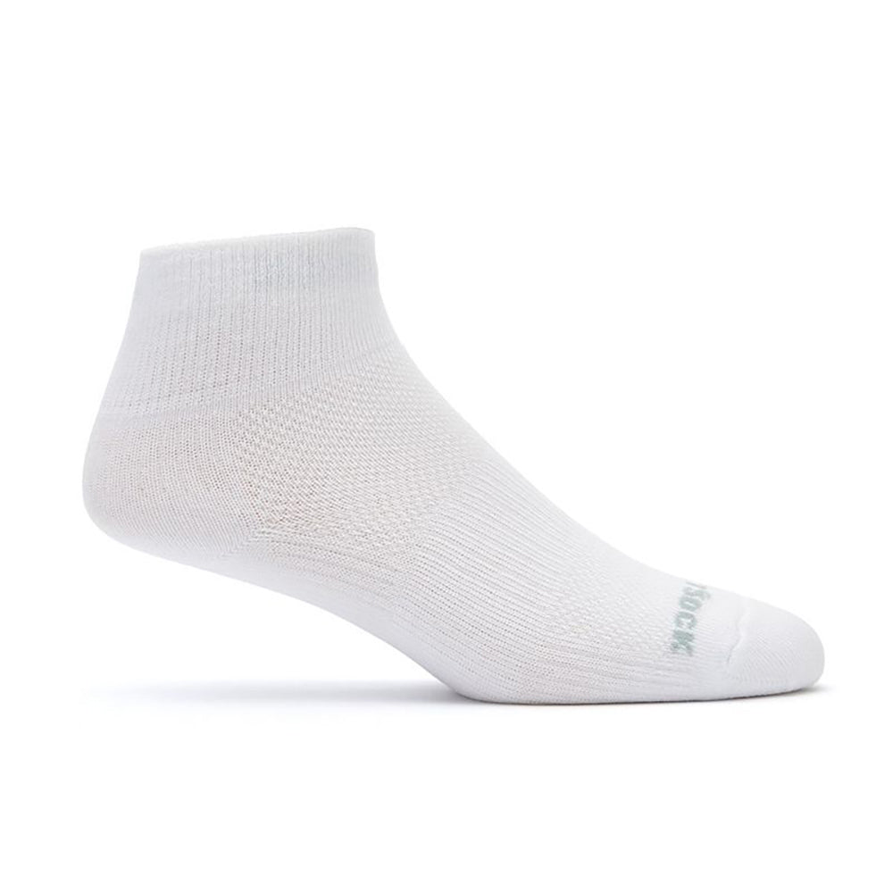 Wrightsock Coolmesh II Quarter White Unisex Socks M AU 4-7.5 Mens/6.5-9 Womens