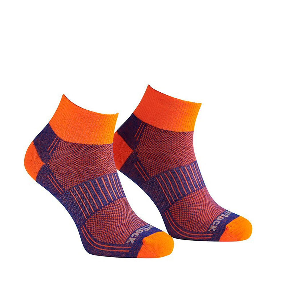 Wrightsock Coolmesh II Quarter Royal/Orange Socks M AU 4-7.5 Mens/6.5-9 Womens