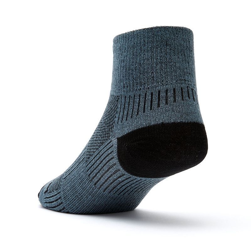 Wrightsock Coolmesh II Quarter Grey/Black Socks L AU 8-11.5 Mens/9.5-11 Womens — image 4