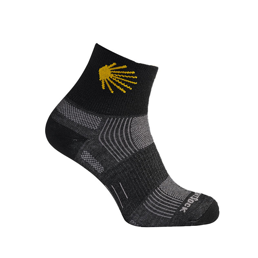 Wrightsock Eco Explore Quarter Black/Camino Socks M AU 4-7.5 Mens/6.5-9 Womens