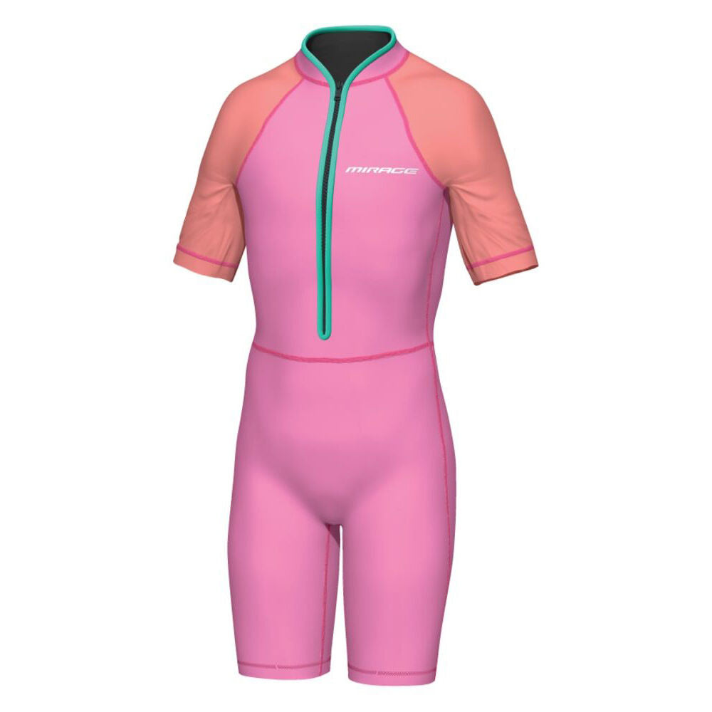 Mirage Unisex Kids Short Sleeve Playsuit Wetsuit Pink