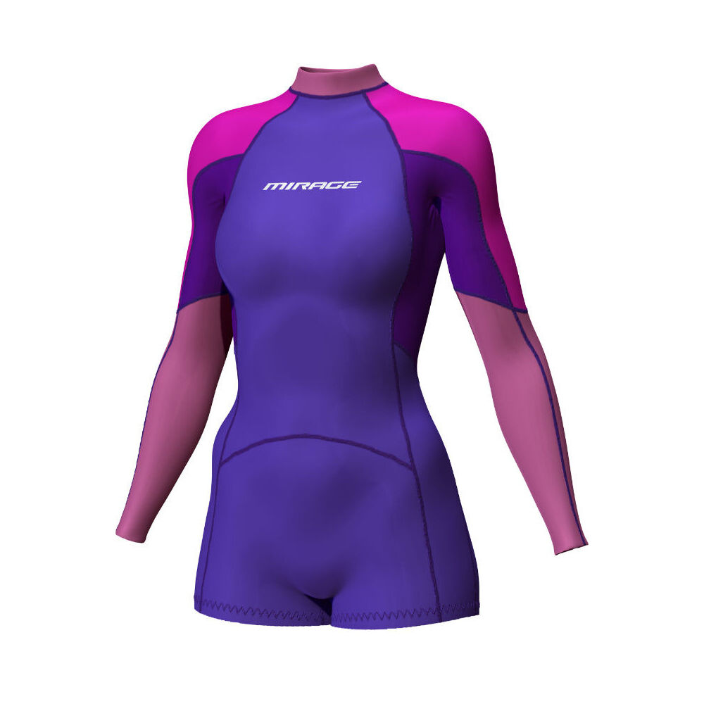 Mirage Womens 2mm Long Sleeve Springsuit Wetsuit Violet