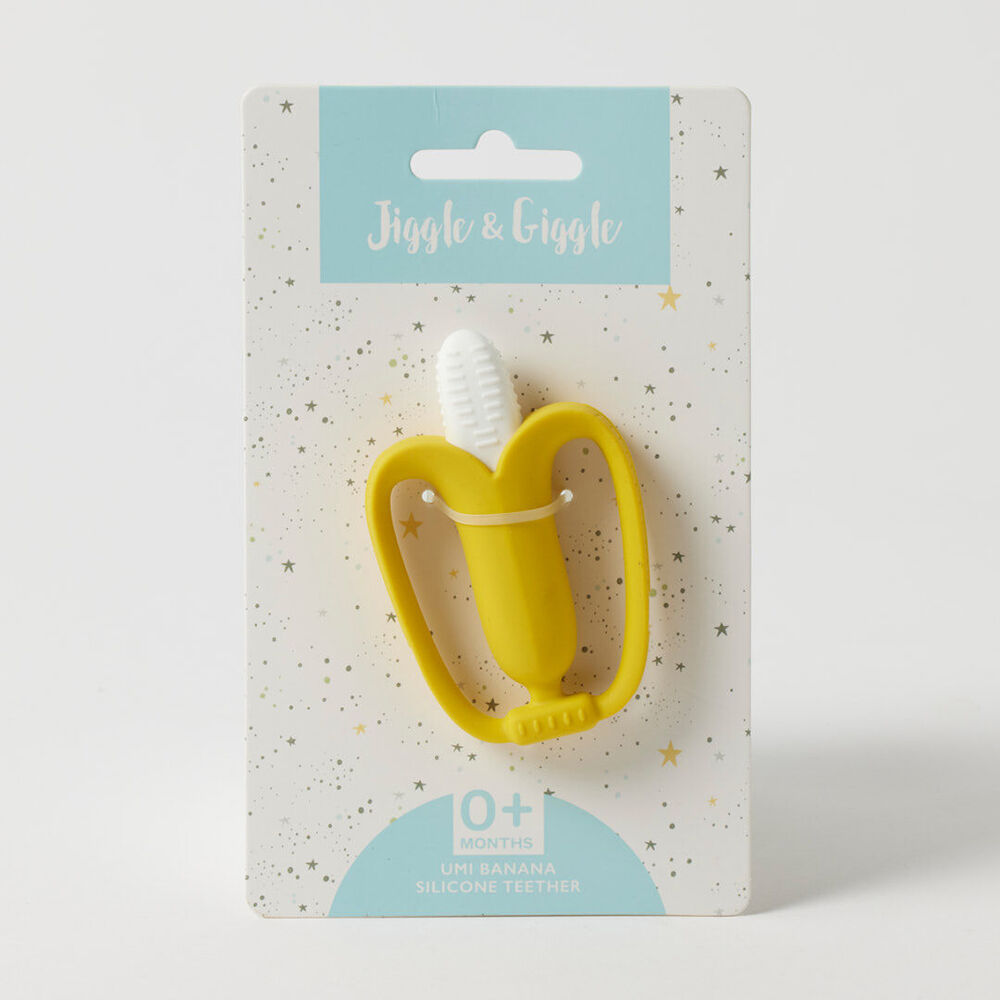Jiggle & Giggle Silicone Baby Teether Toy Yumi Banana Yellow — image 2