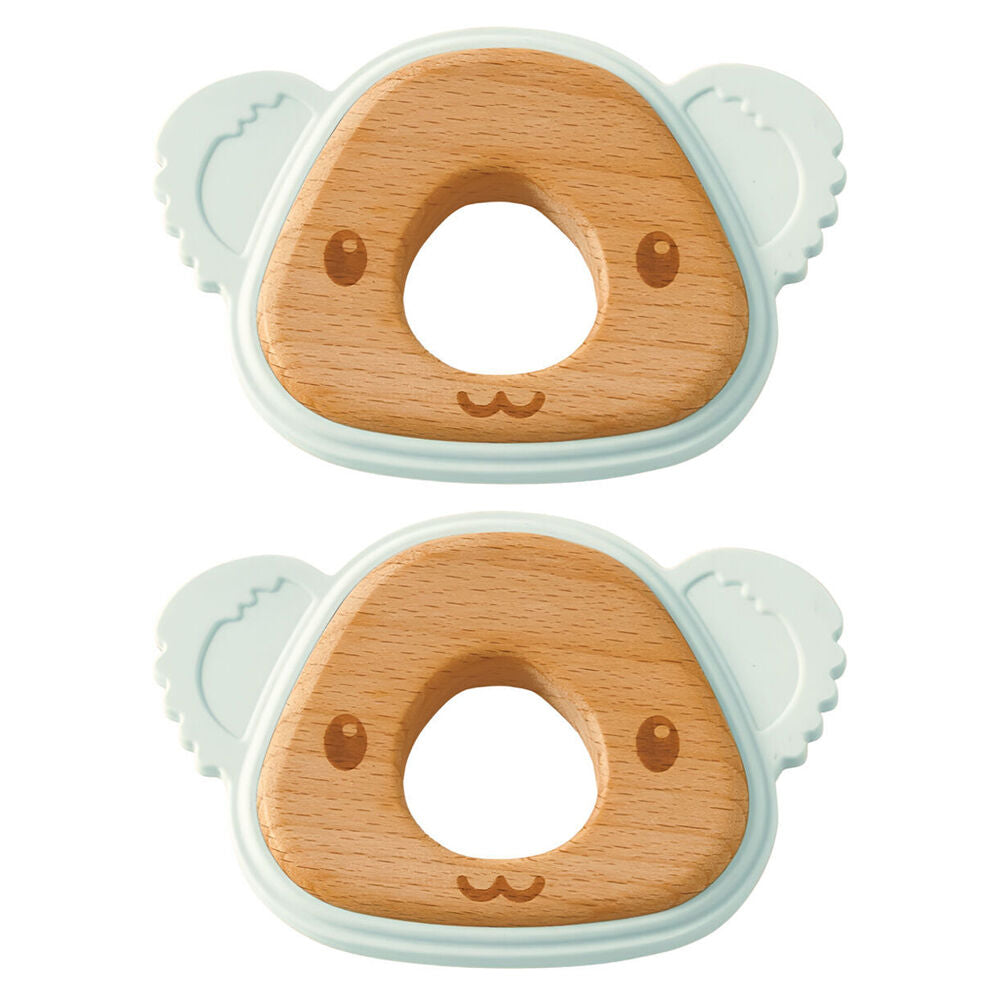 Jiggle & Giggle Silicone Baby Teether Toy Riley Koala Blue (2 Pack)