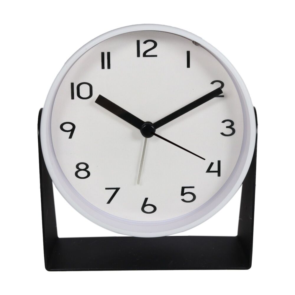 Wicked Sista Hayden Alarm Clock Built-In Light Silent Movement - White/Black — image 2