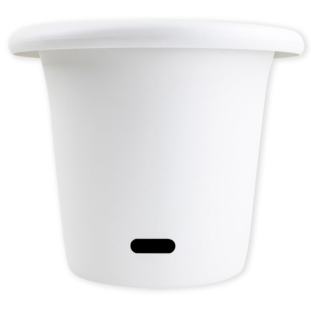 Homeleisure WaterSaver Round Planter Flower/Plant Pot Garden Decor 34cm White