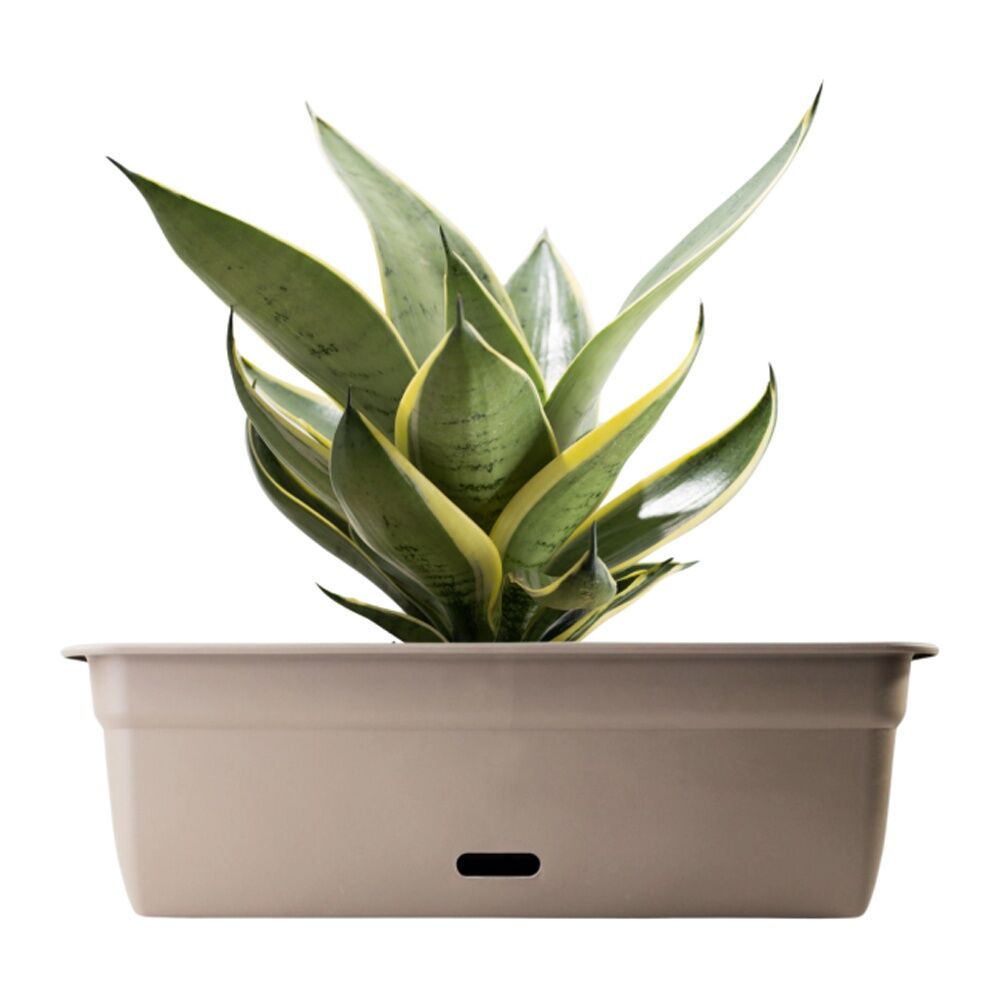 Homeleisure WaterSaver Rect Planter Flower/Plant Pot Garden Decor 75cm Taupe — image 2