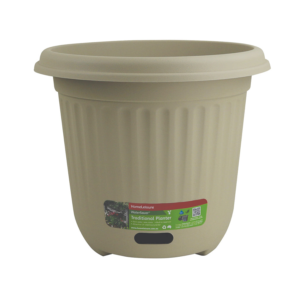 Homeleisure WaterSaver Traditional Round Planter Flower/Plant Pot 40cm Stone