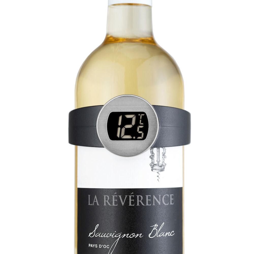 Cellardine Wine Bottle Bracelet Digital Thermometer Barware Accessory Black