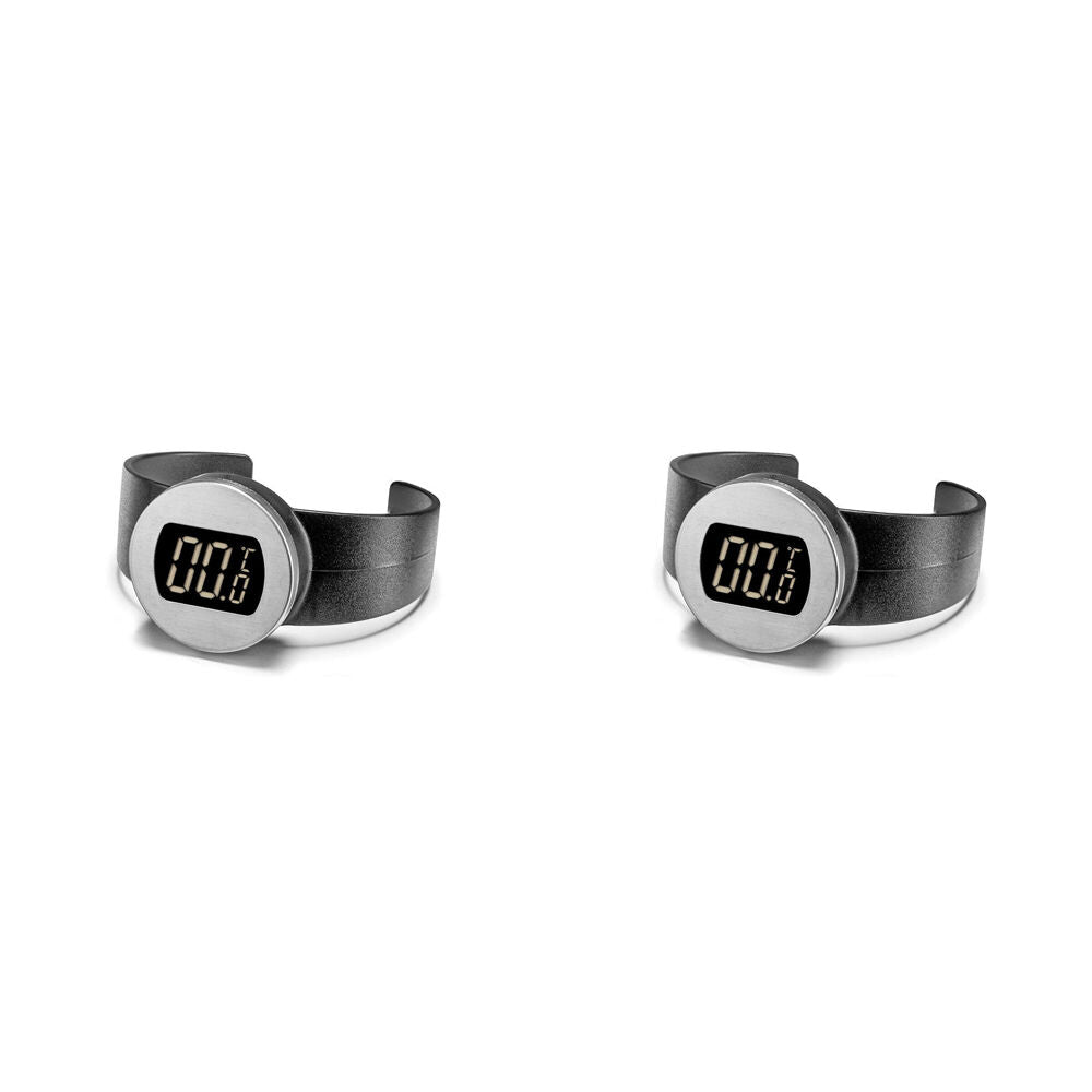 Cellardine Wine Bottle Bracelet Digital Thermometer Barware Accessory Black (2 Pack)