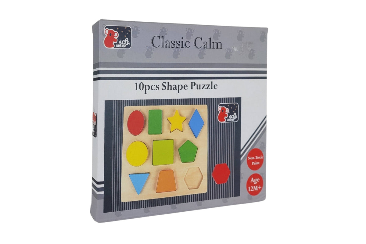 Koala Dream Colours & Shapes Wooden 22cm Puzzle w/ Board Toy Baby/Kids 12m+ (10 Pieces) — image 8