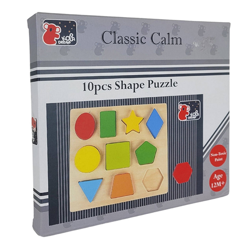 Koala Dream Colours & Shapes Wooden 22cm Puzzle w/ Board Toy Baby/Kids 12m+ (10 Pieces) — image 3