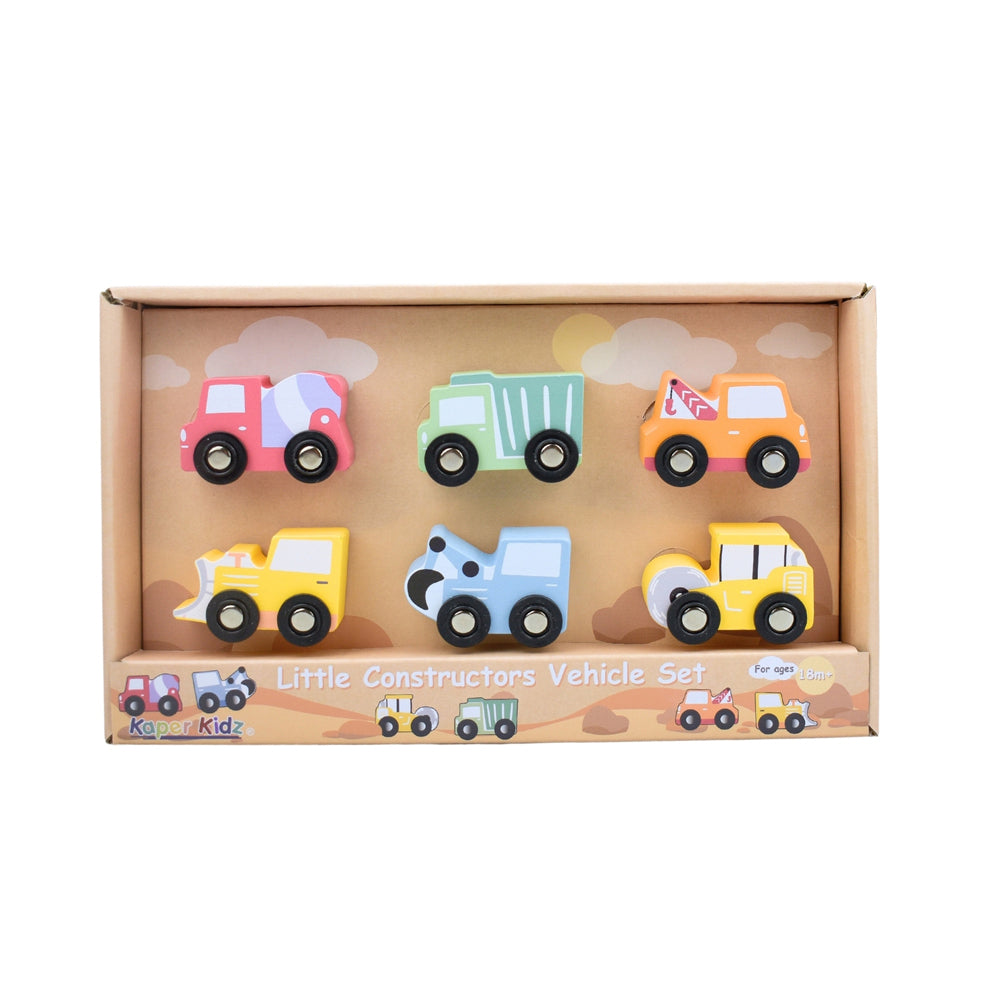 Kaper Kidz Wooden Little Constructors Vehicle Toy Set 6pc 18m+ — image 4