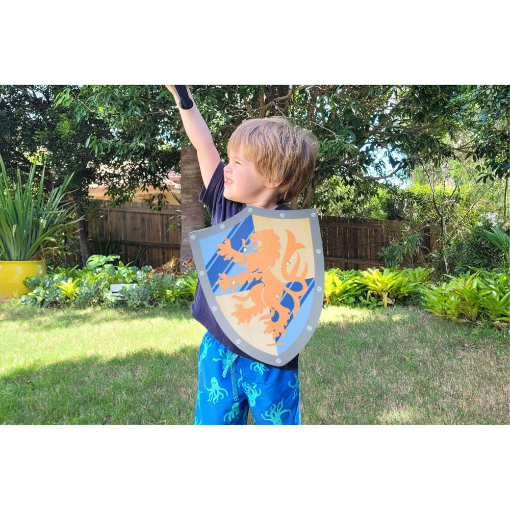 Kaper Kidz 3y+ Wooden Sword & Shield Lion Theme Role Playing Toy — image 4