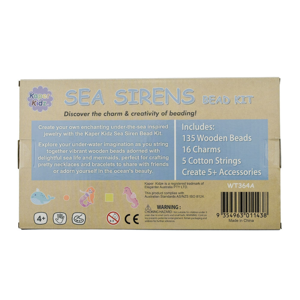 Kaper Kidz Sea Sirens Wooden Bead Jewellery Kit Kids/Childrens Toy 4Y+ — image 2
