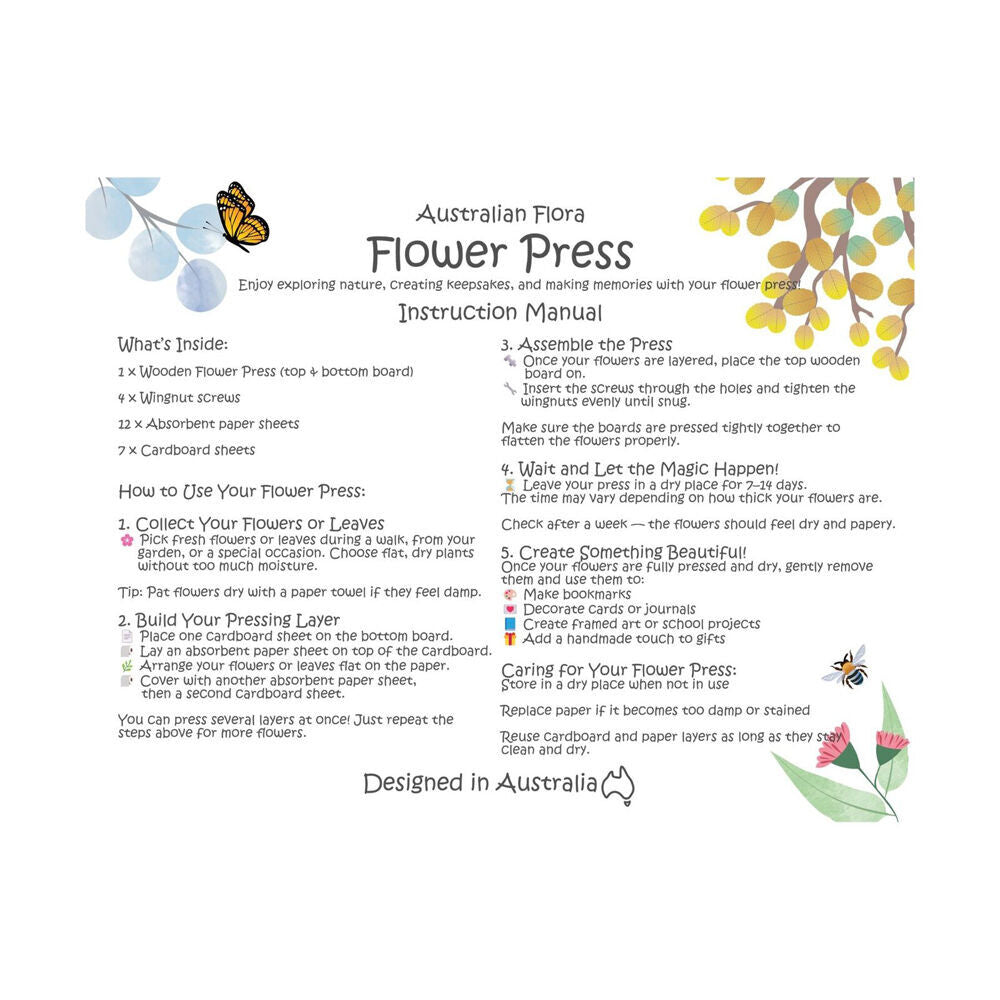 Kaper Kidz Australian Flora Flower Press Craft Kit/Creativity Activity 3y+ (2 Pack) — image 6