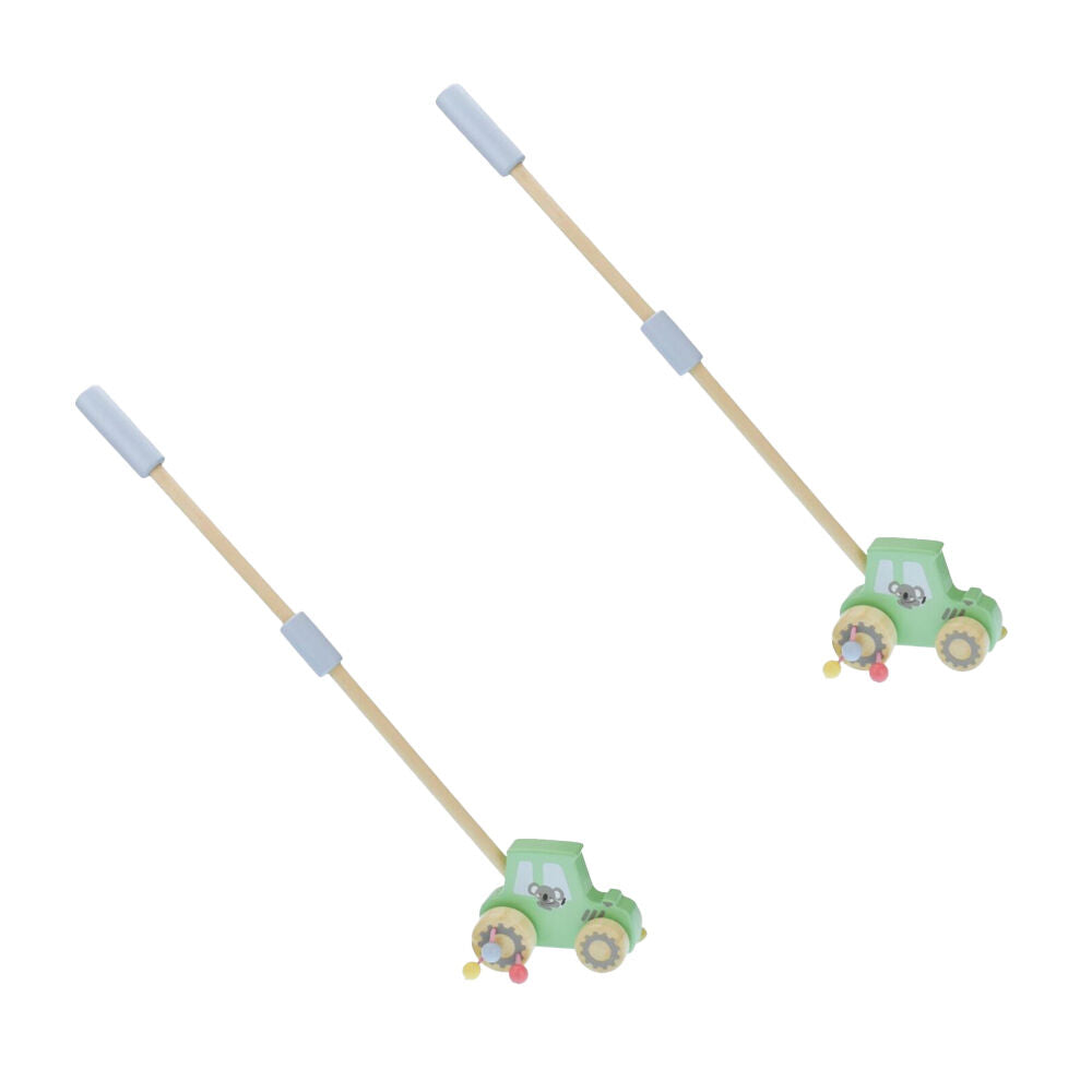 Kaper Kidz Wooden Push Along Tractor Walking Assitance Toy 12m+ (2 Pack)