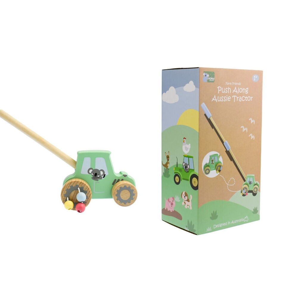 Kaper Kidz Wooden Push Along Tractor Walking Assitance Toy 12m+ (2 Pack) — image 5