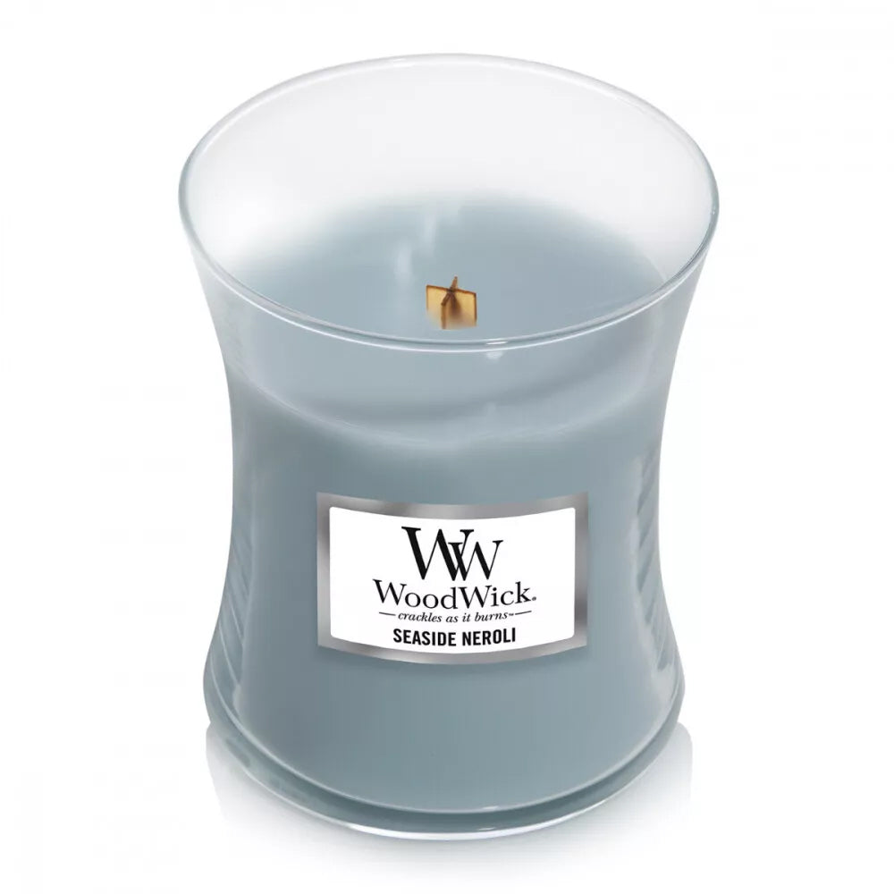 Woodwick 274g Scented Home Fragrance Soy Wax Candle Seaside Neroli Medium Blue — image 3