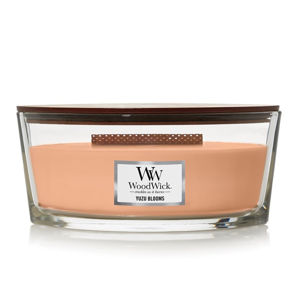 Woodwick 453g Scented Home Fragrance Soy Wax Candle Yuzu Blooms Large Ellipse