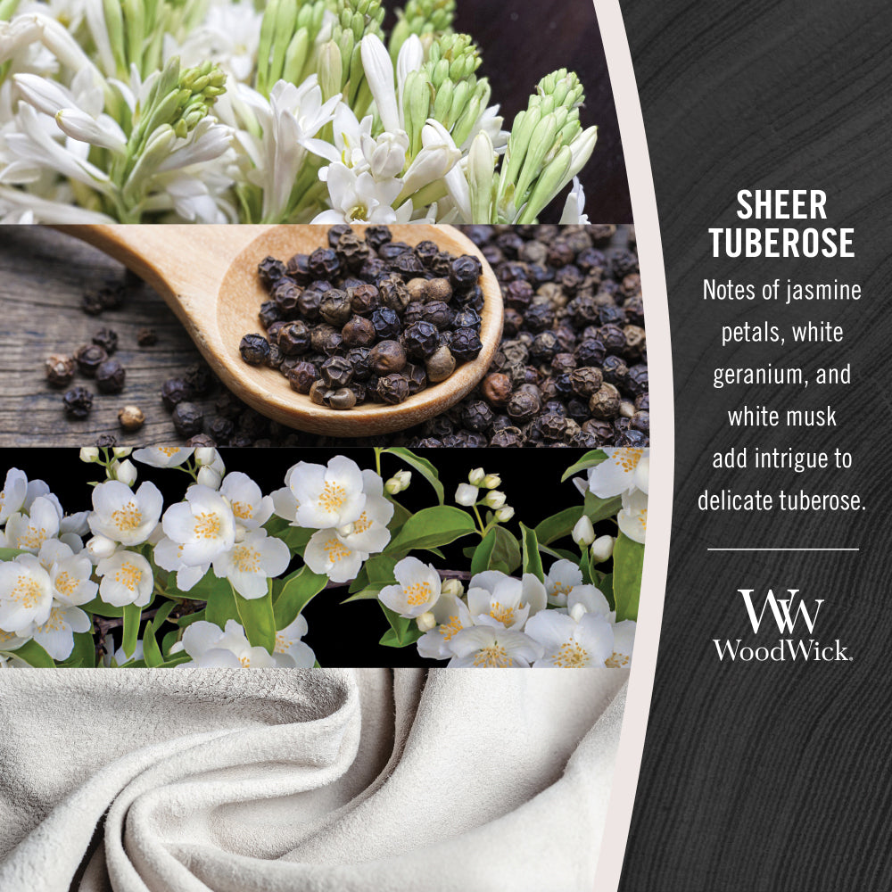 Woodwick Sheer Tuberose 9.7oz Scented Wax Melt Home Exquisite Fragrance Cube — image 2