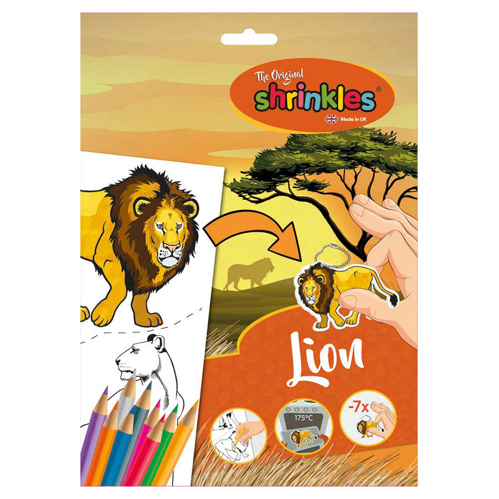 Shrinkles 30cm Lion Slim Pack Art/Craft Learning Kids/Children 4y+ Activity Toy — image 2